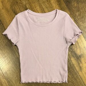 Aeropostale Ribbed Lavender Crop Top